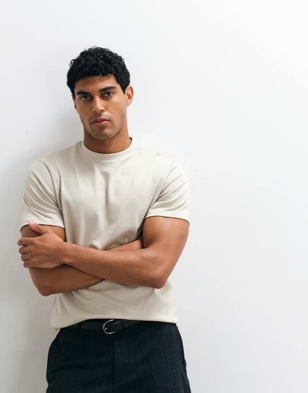 Мужская футболка ASOS Design Heavyweight, пыльно-бежевая