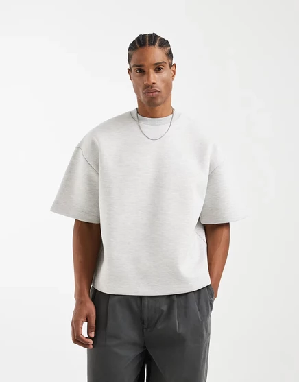 Мужская толстовка ASOS Design оверсайз, 3/4-рукав, серый