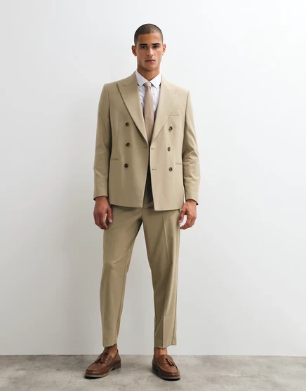 Мужские костюмные брюки ASOS Design Carrot fit, песочные