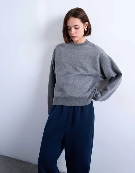 Женский свитшот Topshop Ultimate, темно-серый меланж