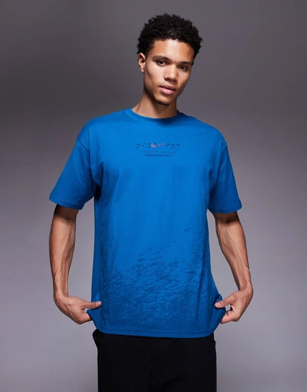 Футболка с принтом Nike Air Max синего цвета mid blue