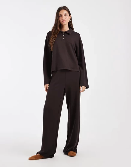 Женские штаны Vero Moda Super Soft с завязкой, шоколадные