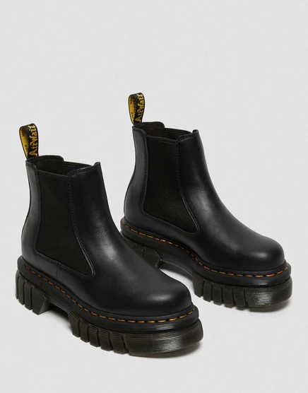 Черные ботинки челси на массивной плоской подошве Dr Martens Audrick Chelsea black