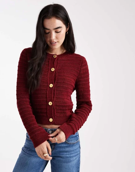 Бордовый кардиган с напуском от мисс Селфридж burgundy