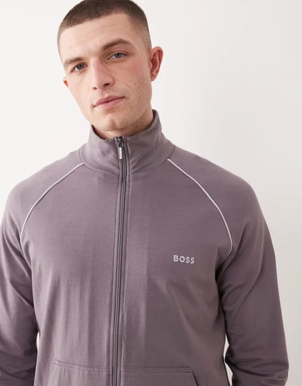 Босс Bodywear микс &амп матч гостиная куртка в средний лаванда фиолетовый