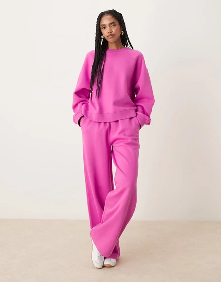 Дизайнерские спортивные брюки ASOS с широкими штанинами и кисточкой розового цвета pink