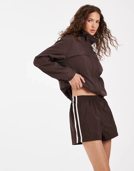 Женские боксеры ASOS Design в полоску, шоколадные