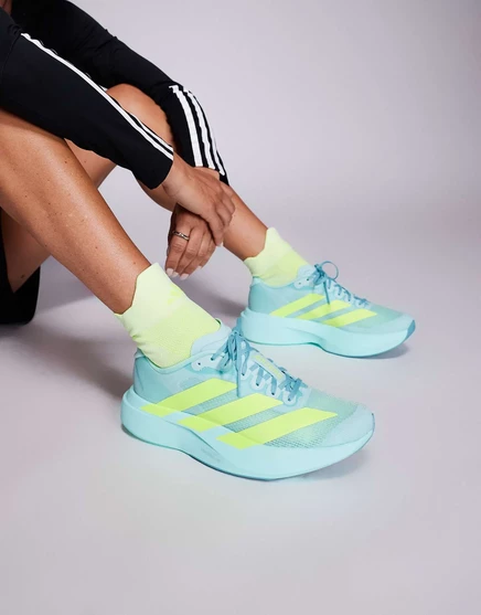 Кроссовки adidas Adizero EVO SL синего и зеленого цветов mid blue