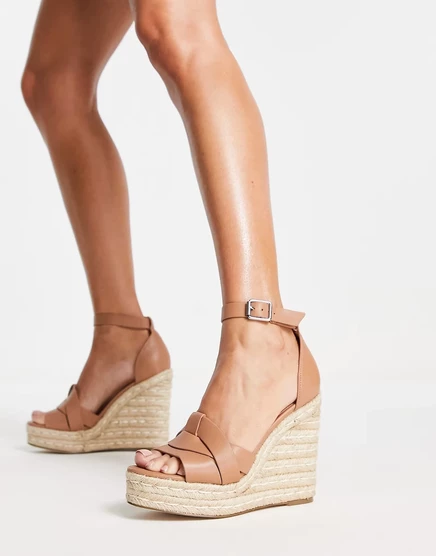 Женские эспадрильи Steve Madden Sivian на танкетке, кожзам, верблюжие