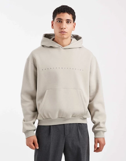 Стильная толстовка свободного кроя ASOS DESIGN с текстовым принтом из камня london fog