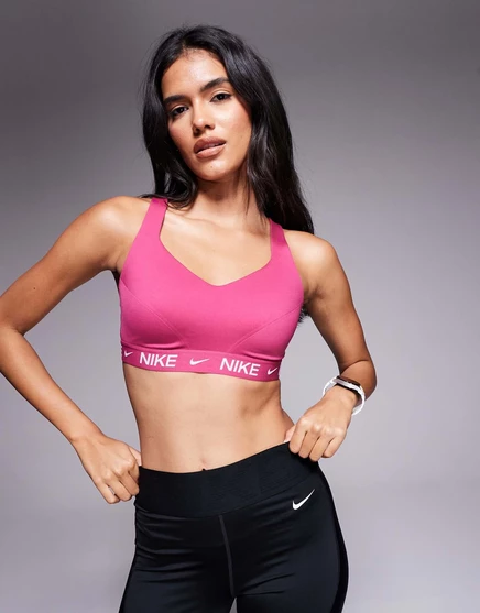 Спортивный бюстгальтер Nike Training Indy с высокой поддержкой темно-розового цвета pink