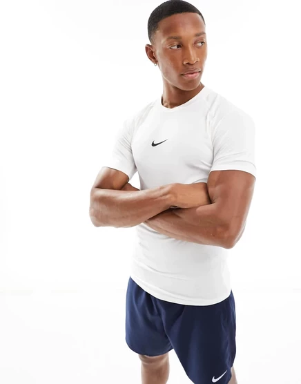 Облегающая футболка Nike Training Pro белого цвета white