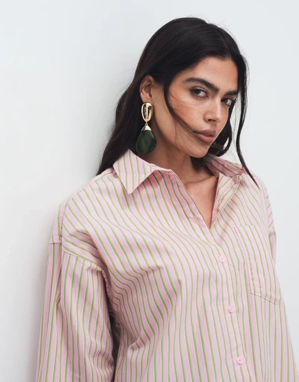 Женские серьги-подвески ASOS Design, золотисто-зелёные