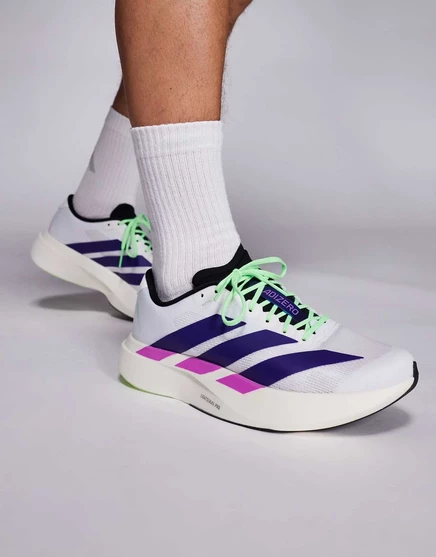 Мужские кроссовки adidas Adizero EVO SL для бега, бело‑фиолетовые