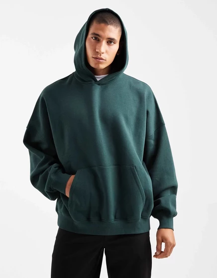 ASOS DESIGN essentials экстремальная толстовка оверсайз зеленого цвета darkest spruce