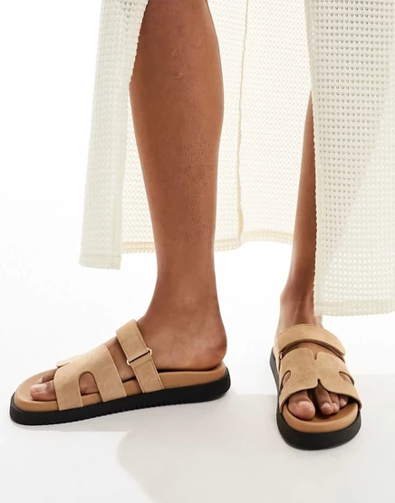 Женские шлепанцы Steve Madden Missile замшевые, песочные