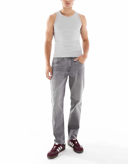 Джинсы JJ Rebel Adam зауженного кроя серого цвета gray denim