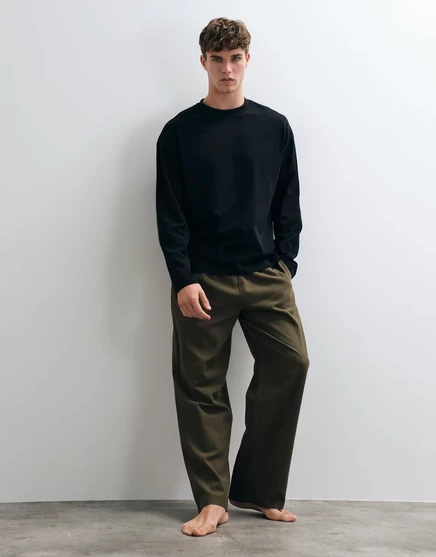 Мужские брюки для дома ASOS Design свободного кроя, хаки
