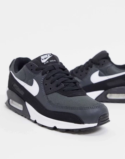 Серые кроссовки Nike Air Max 90 black
