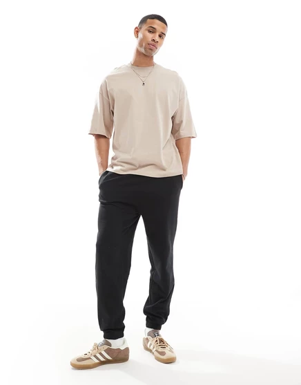Мужские спортивные штаны Jack & Jones с манжетами, черные