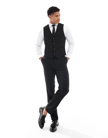 Черные узкие брюки ASOS DESIGN black