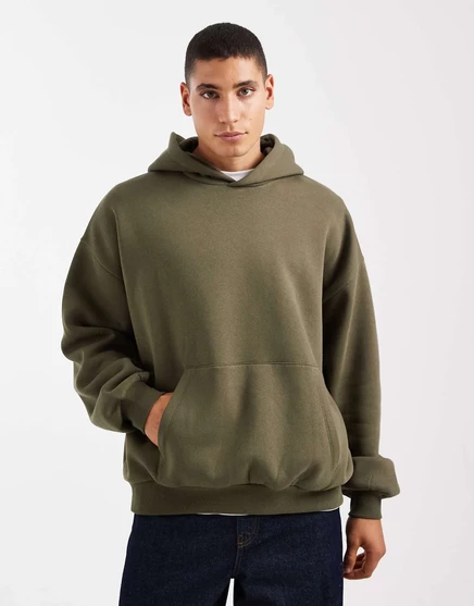ASOS DESIGN essentials экстремальная толстовка оверсайз зеленого цвета green