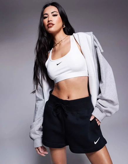 Черные флисовые шорты Nike black/sail