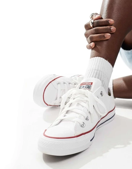 Белые парусиновые кроссовки Converse Chuck Taylor All Star Ox white