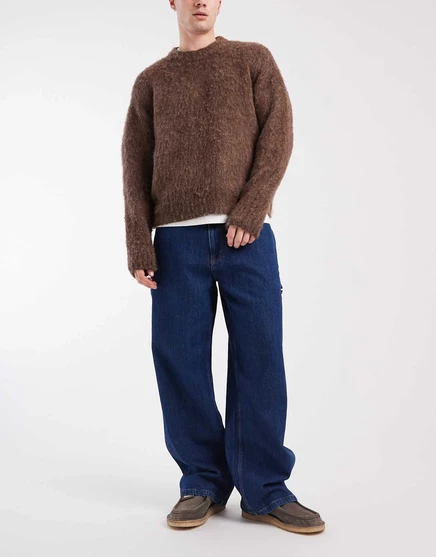 Джинсы Tommy Jeans Theo - мешковатые джинсы темно-синего цвета  mblue