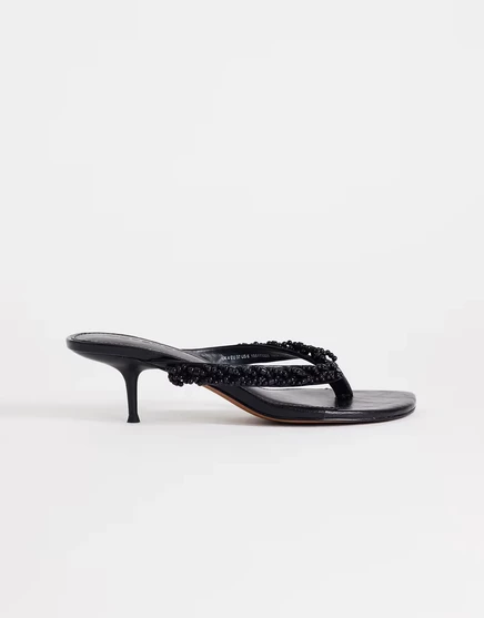 Женские сандалии TopShop Nolan с бусинами, черные