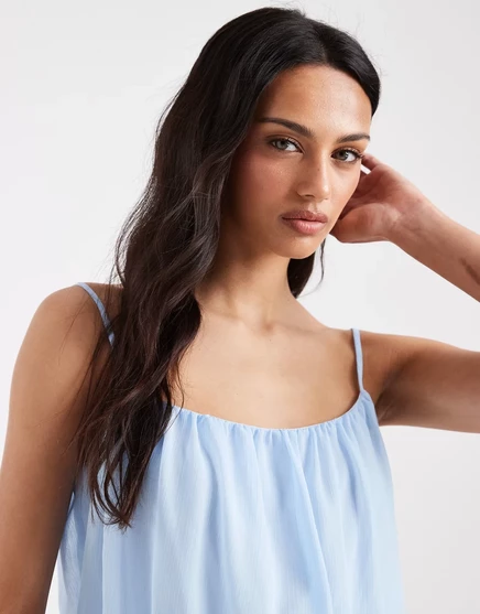 Женская шифоновая камисоль asos design, голубая