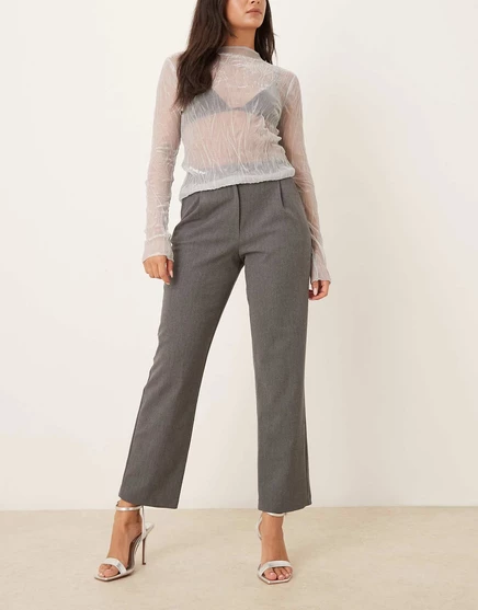 Дизайнерские брюки ASOS с низкой посадкой серого цвета, сшитые на заказ gray