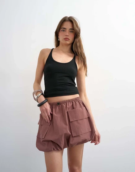 Облегающее платье-футляр Topshop toggle на талии из розовой норки