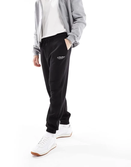Мужские спортивные штаны Jack & Jones с логотипом, черные