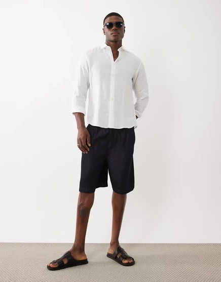 Мужские джинсовые шорты ASOS Design с кулиской, темно-синие