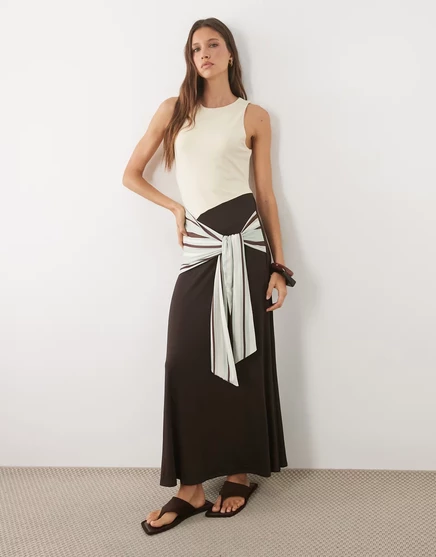 Женское платье ASOS Design макси с завязкой, мульти