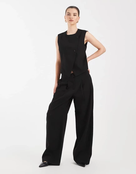 Широкие брюки Vero Moda mix &match черного цвета, сшитые на заказ по индивидуальному заказу black