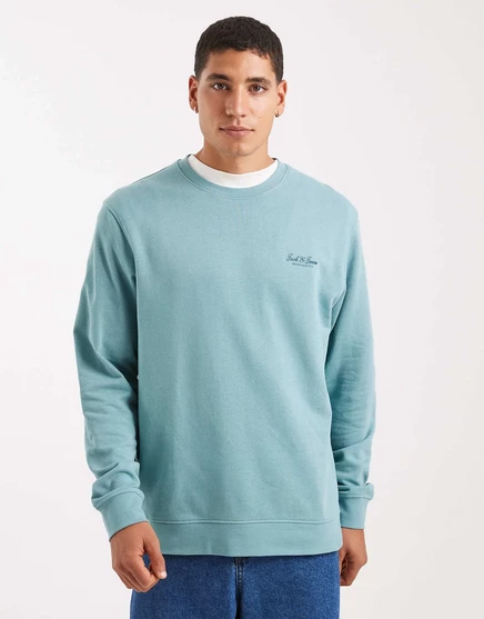 Мужской свитшот Jack & Jones с логотипом, минерально-голубой