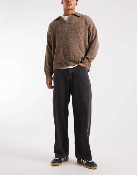 Мужские джинсы Jack & Jones Dave широкие, черные