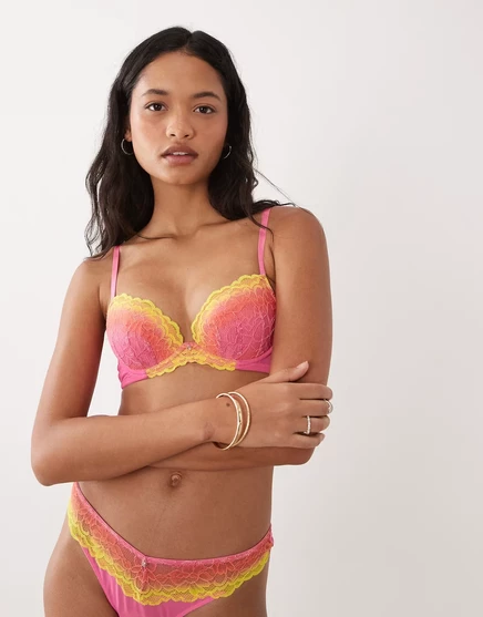 Женский бюстгальтер Ann Summers Sexy Lace с формованными чашками, розовый омбре