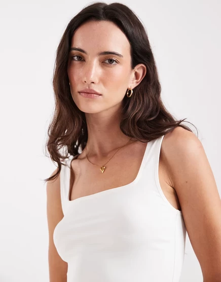 Женская майка ASOS Design BreatheMAX с квадратным вырезом, белая