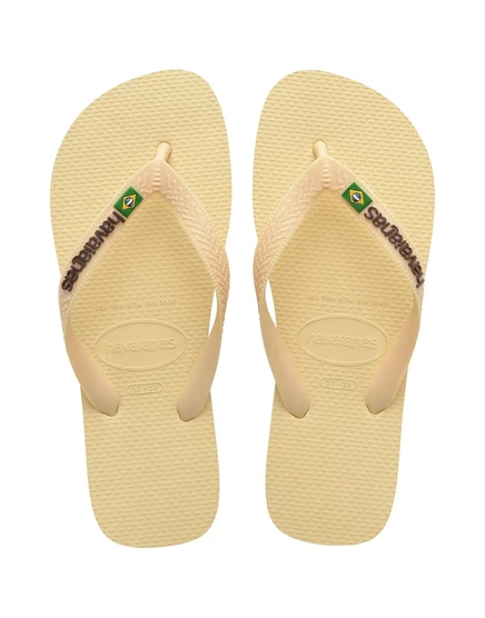 Вьетнамки с логотипом Havaianas brazil, покрытые сливочным кремом