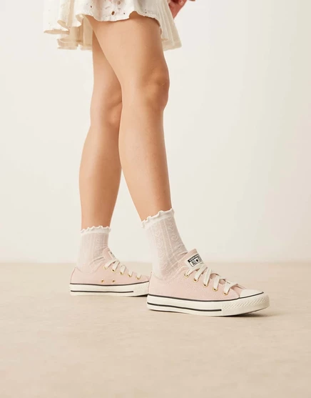 Замшевые кроссовки Converse Chuck Taylor All Star светло-розового цвета light pink