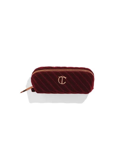 Бархатная косметичка-органайзер Charlotte Tilbury - Маленькая  red