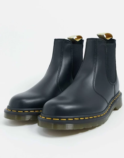 Черные веганские ботинки челси Dr Martens 2976 black
