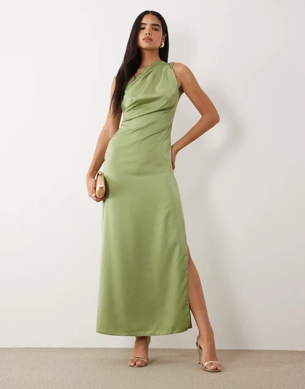 Женское платье макси ASOS Design сатиновое, шалфейное