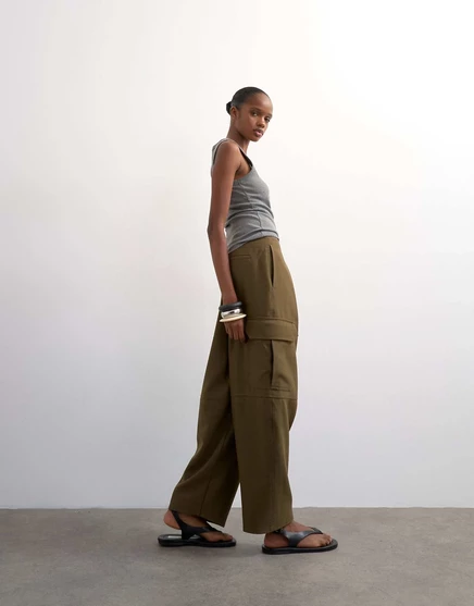Женские брюки карго TopShop, хаки