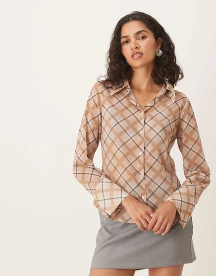 Приталенная рубашка ASOS DESIGN в клетку check