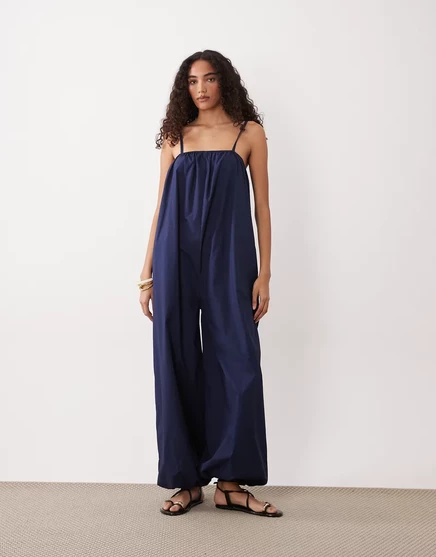 Женский комбинезон ASOS Tall с широкими штанинами, синий