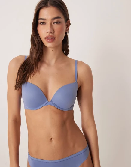Женский бюстгальтер Calvin Klein Perfectly Fit пуш-ап с глубоким вырезом, синий